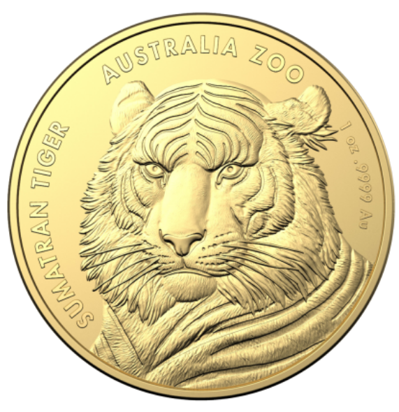 The Royal Australian Mint 1 oz zlatá mince Tygr Sumaterský Australia ZOO 2020 Royal Australian Mint