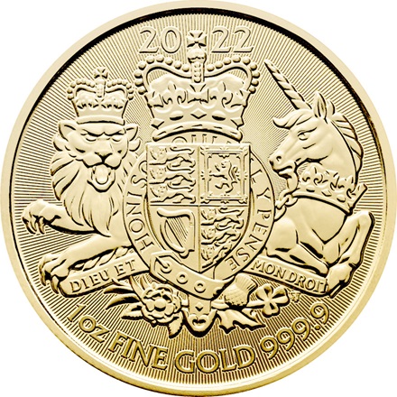 The Royal Mint 1 oz zlatá mince Royal Arms 2022 - Royal Mint