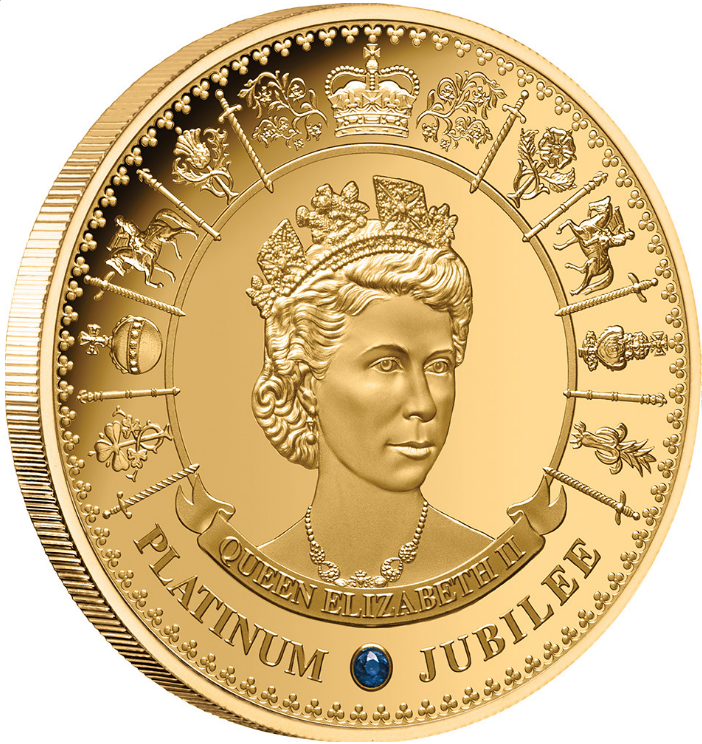 Zlatá mince 1 oz Platinové Jubileum ELIZABETH II 2022 Proof - TOKELAU