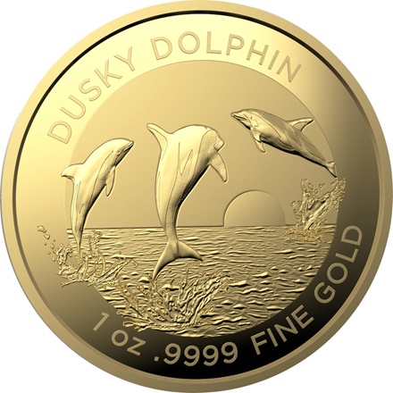 The Royal Australian Mint 1 oz zlatá mince Delfín Dusky (Plískavice tmavá) 2022 - Royal Australian Mint