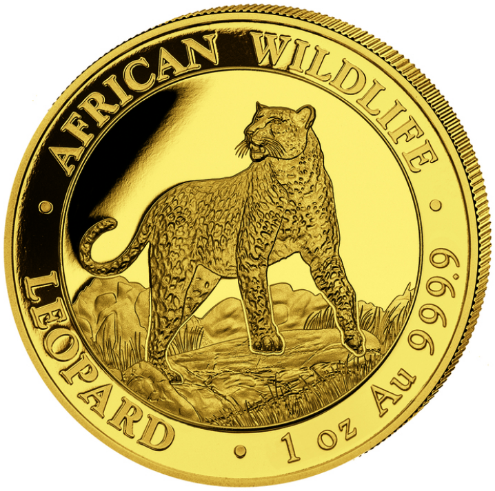 1 oz zlatá mince Gold Somalia Leopard 2022 Bayerisches Hauptmünzamt