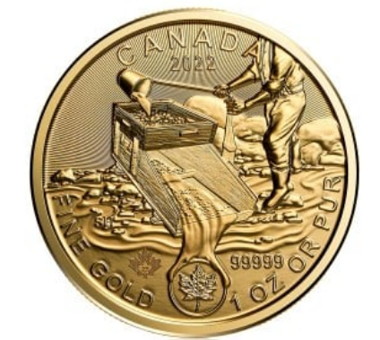 1 oz zlatá mince Zlatá horečka na Klondiku 2022 Royal Canadian Mint