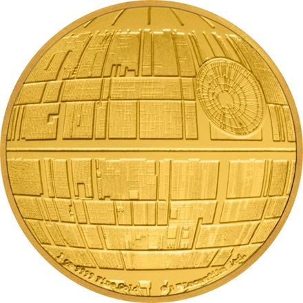 1 oz zlatá mince STAR WARS - Hvězda smrti 2020 PROOF - New Zealand Mint