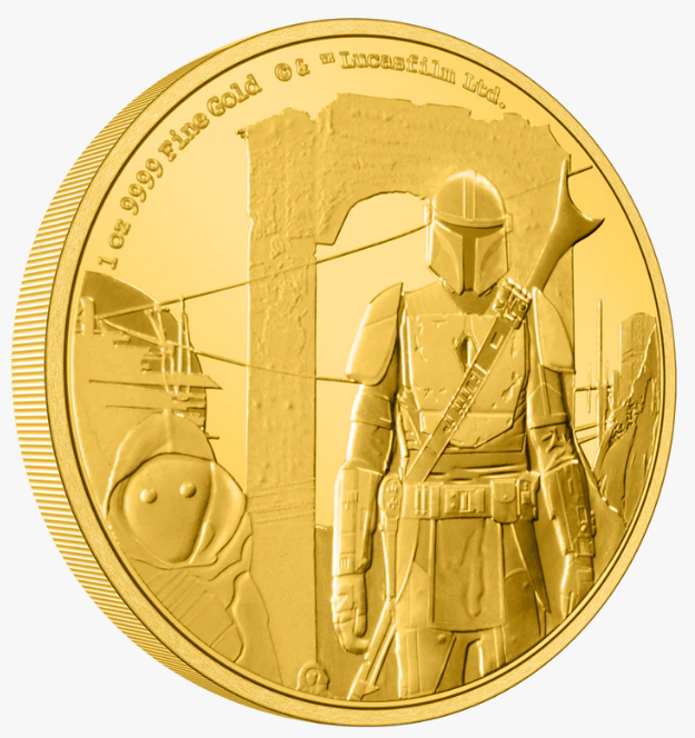 1 oz zlatá mince STAR WARS - Mandalorian - 2021 - PROOF - New Zealand Mint