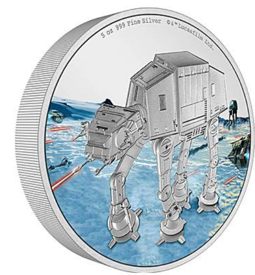 5 oz stříbrná mince Star Wars - AT-AT WALKER 2022 Proof - New Zealand Mint