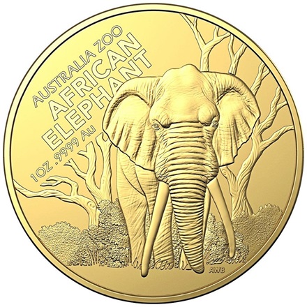 The Royal Australian Mint 1 oz zlatá mince Slon Africký - Australia ZOO 2022 Royal Australian Mint