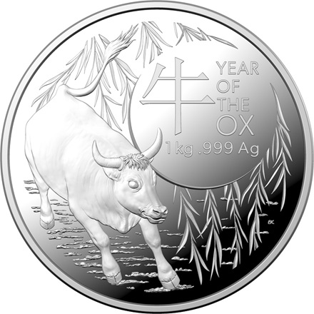 The Royal Australian Mint 1 kg stříbrná mince Lunar Bůvol PROOF 2021 – Royal Australian Mint