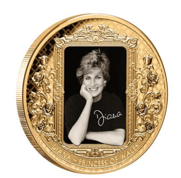 Zlatá mince 5 oz LADY DIANA PRINCEZNA Z WALESU 2022 Proof - TOKELAU