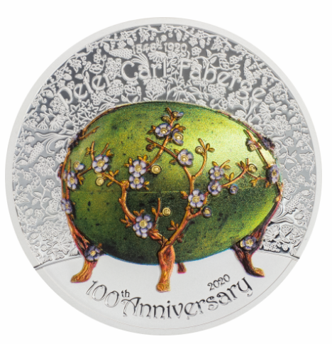 Stříbrná mince 2 oz Fabergé - 100. výročí Proof - High Relief 2020 - CIT Coin Invest