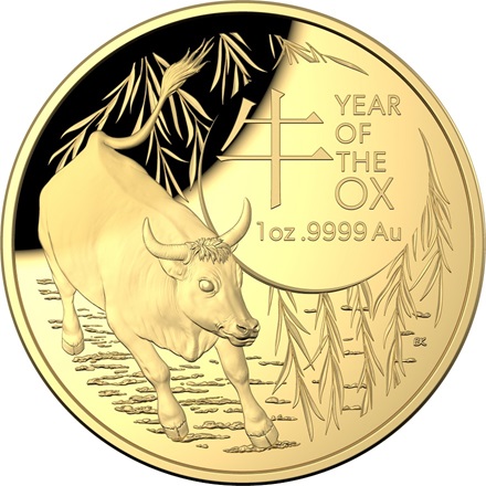 The Royal Australian Mint 1 oz zlatá mince Lunar Rok Buvola 2021 Proof, oblouková ražba – Royal Australian Mint