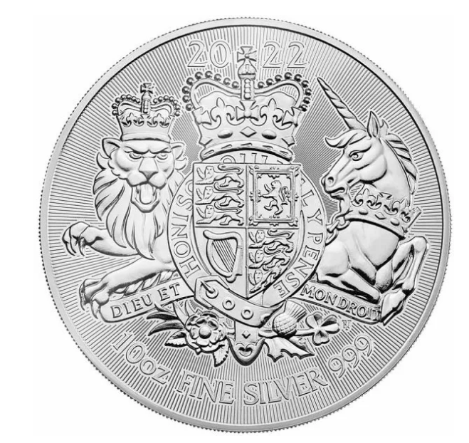 The Royal Mint 10 oz stříbrná mince Royal Arms 2022- Royal Mint