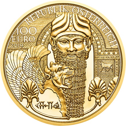 Zlatá mince 1/2 oz Zlato Mezopotámie Proof – Leštěný povrch – 2019 – Münze Österreich