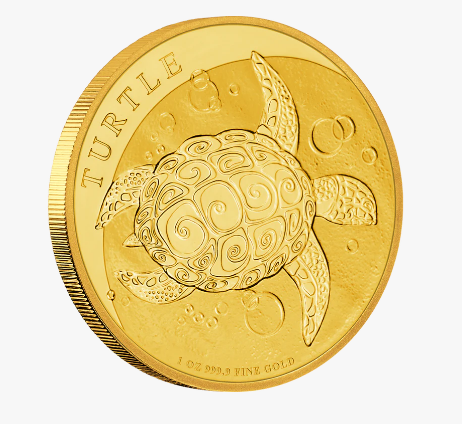 1 oz zlatá mince Želva Taku Hawksbill - Careta pravá 2021 NIUE – New Zealand Mint