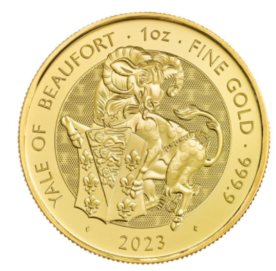 The Royal Mint 1 oz zlatá mince Yale of Beaufort - The Royal Tudor Beasts 2023 Royal Mint