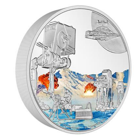 3 oz stříbrná mince Star Wars - Battle Scenes - HOTH 2022 Proof - New Zealand Mint