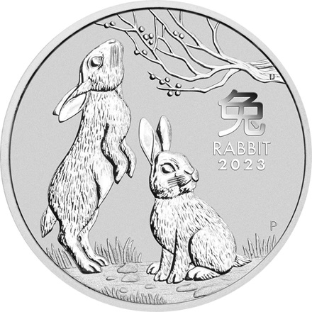 The Perth Mint 2 oz stříbrná mince Lunární série III rok králíka 2023 - Perth Mint