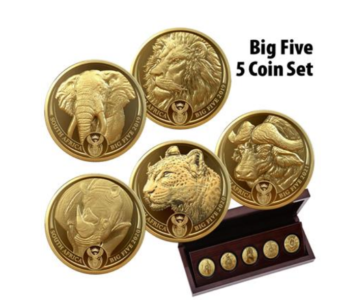 Zlaté mince Set 5x1 oz Big Five Serie I (2019-2021) PROOF 2022 – South African Mint