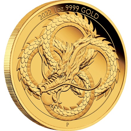 The Perth Mint 1 oz zlatá mince čínský drak - Čínské mýty a legendy PROOF 2022 - Perth Mint