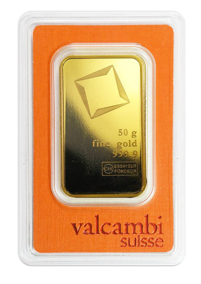 Zlatý investiční slitek 50g Valcambi