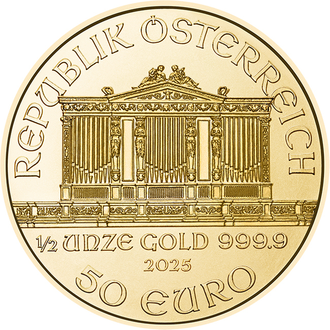 1/2 oz zlatá mince Wiener Philharmoniker 2024 Münze Österreich