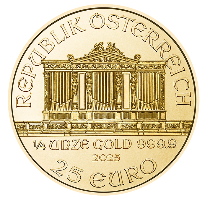 1/4 oz zlatá mince Wiener Philharmoniker 2024 Münze Österreich