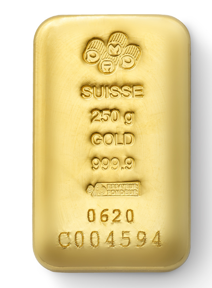 Zlatý investiční slitek 250g PAMP SUISSE
