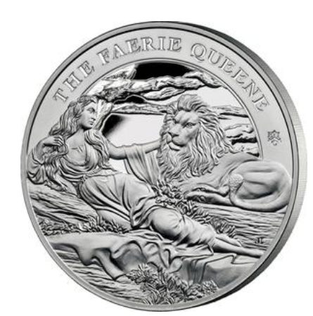 5 oz stříbrná mince UNA & LEV 2023 Faerie Queene Proof - Svatá Helena