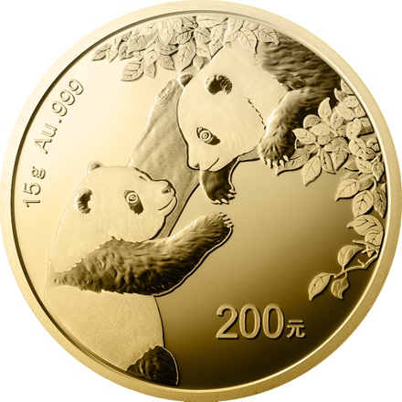 15g zlatá mince Gold China Panda 2023 China Mint