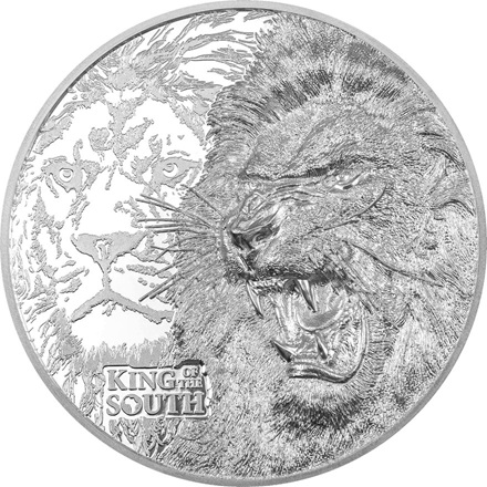 Stříbrná mince 3 oz Lev - King of the South 2023 Proof, High Relief - CIT Coin Invest