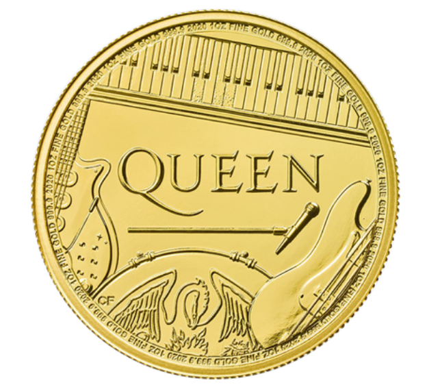 The Royal Mint 1 oz zlatá mince QUEEN - Hudební legendy 2020 BU - Royal Mint