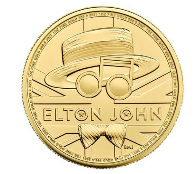 The Royal Mint 1 oz zlatá mince ELTON JOHN - Hudební legendy 2021 BU - Royal Mint