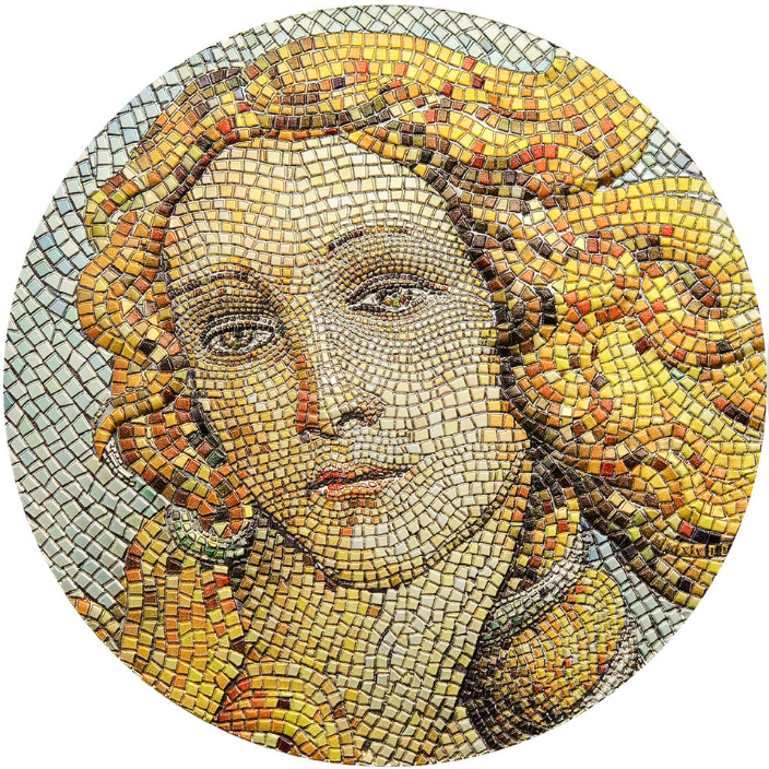 3 oz stříbrná mince Zrození Venuše Botticelli (GREAT MICROMOSAIC PASSION) - Proof, High Relief 2017 - CIT Coin Invest