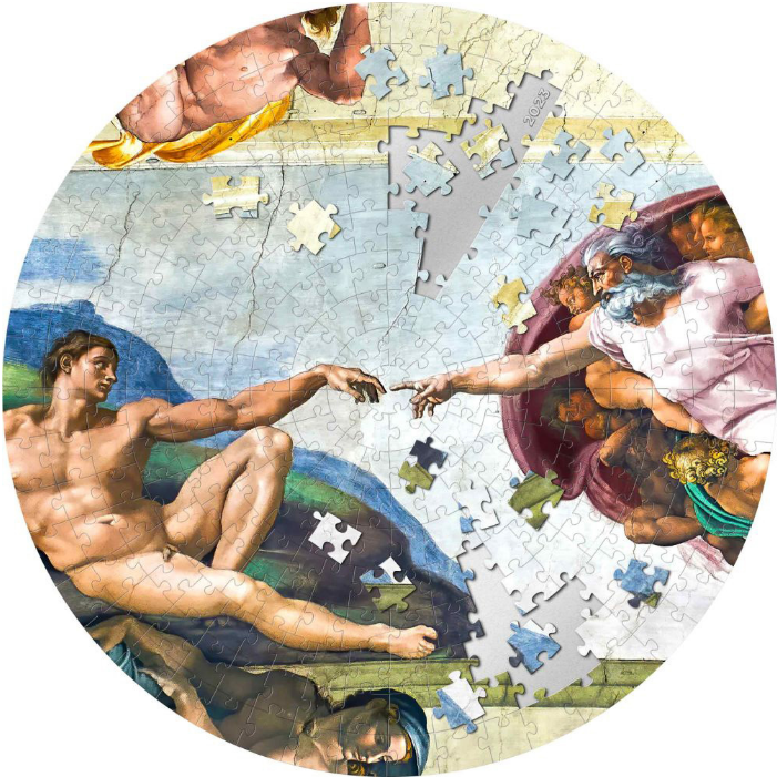 Stříbrná mince 5 oz Stvoření Adama MICHELANGELO - MICROPUZZLE TREASURES 2023 PROOF Ultra High Relief - CIT Coin Invest