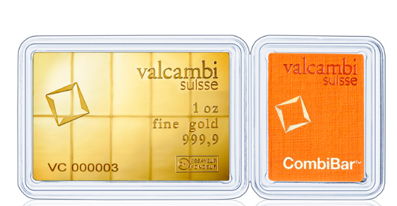 Zlatý investiční slitek 10 x 0,1 oz CombiBar Valcambi
