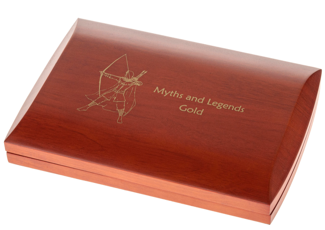 The Royal Mint Dřevěná originální Etue - Mýty a Legendy Royal Mint 9 x 1 oz zlaté mince