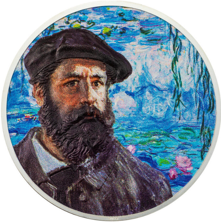 Stříbrná mince 2 oz Masters of Art - CLAUDE MONET - PROOF Ultra High Relief 2023 - CIT Coin Invest