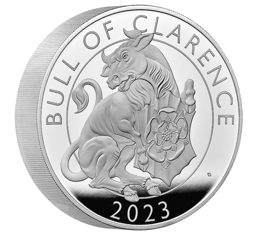 The Royal Mint 10 oz stříbrná mince Bull of Clarence - The Royal Tudor Beasts 2023 PROOF - Royal Mint