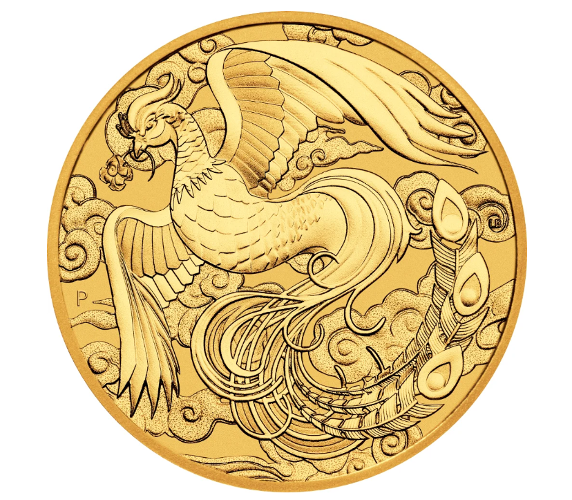 The Perth Mint 1 oz zlatá mince Čínské mýty a legendy - Fénix 2023 Perth Mint