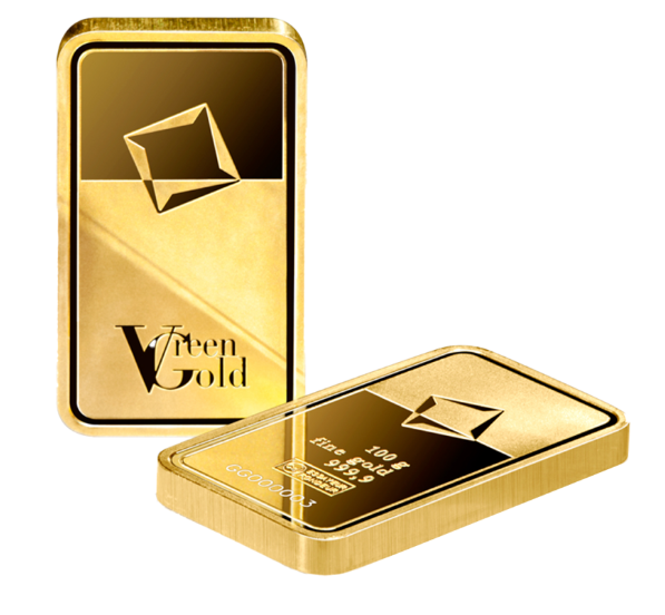 Zlatý investiční slitek 100g Valcambi Green Gold