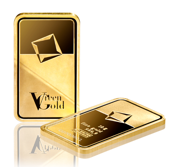 Zlatý investiční slitek 10g Valcambi Green Gold