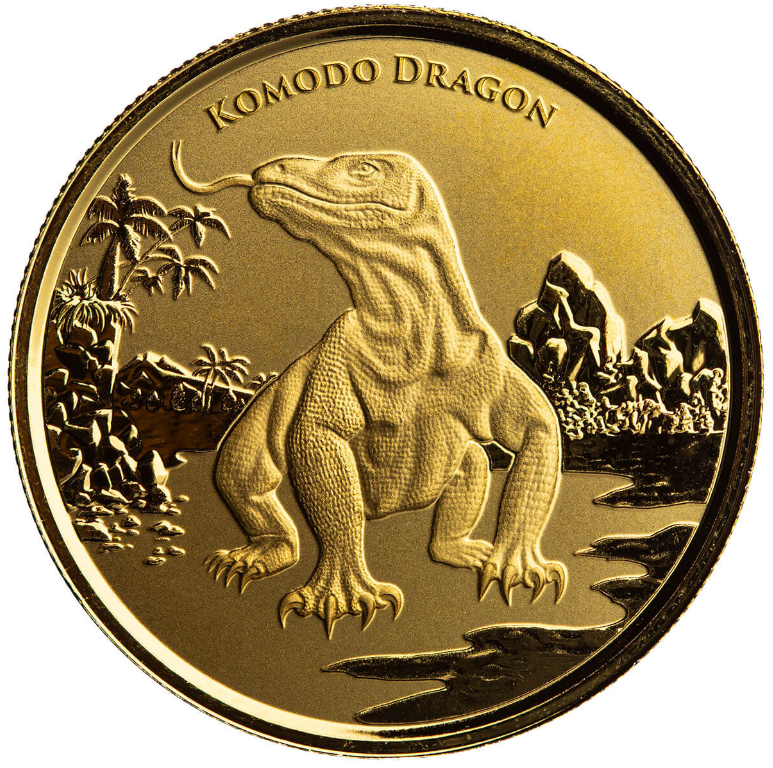 1 oz zlatá mince Komodo Dragon PROOF 2022 – Scottsdale Mint