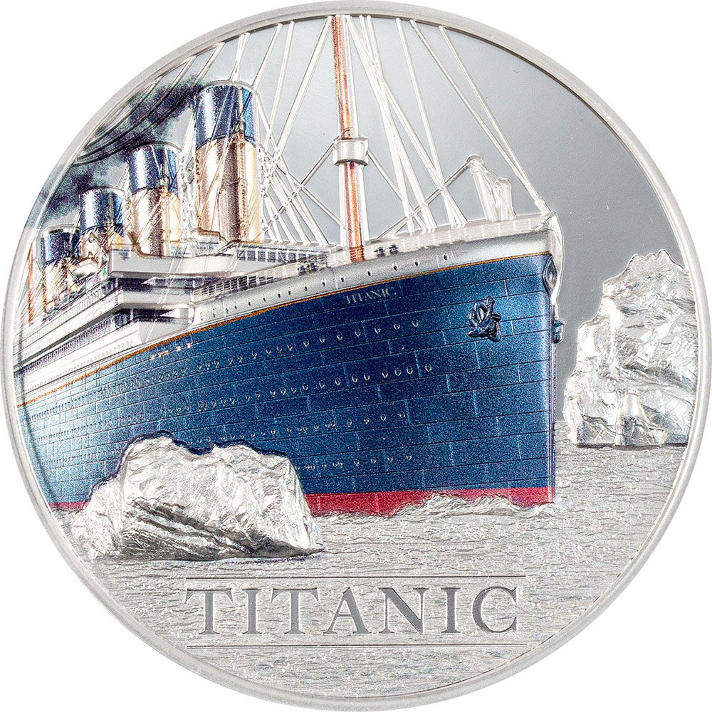 Stříbrná mince 5 oz Titanic 2022 High Relief - CIT Coin Invest Lichtenštejnsko