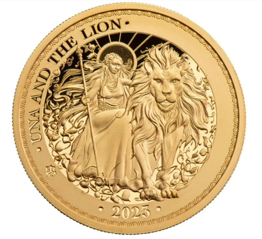1 oz zlatá mince UNA & LEV 2023 Proof - Svatá Helena