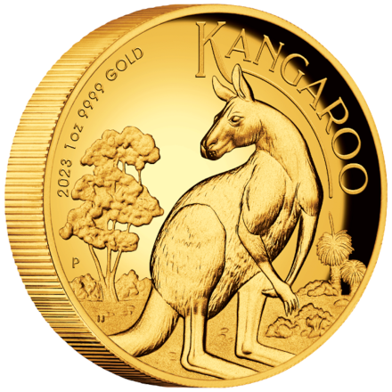 The Perth Mint 1 oz zlatá mince Australian Kangaroo 2023 PROOF, High Relief - Perth Mint