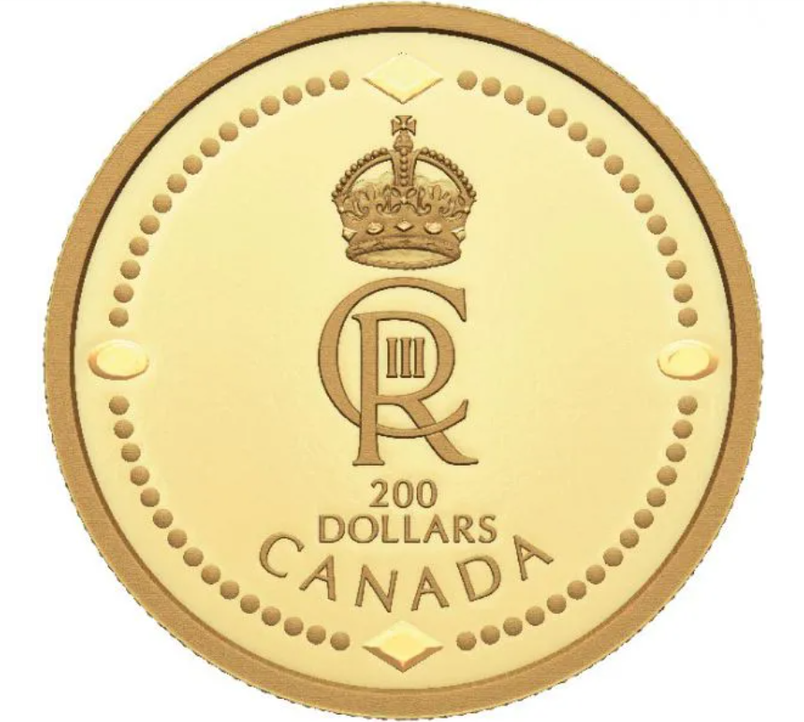 1 oz zlatá mince Král Charles III. - Monogram 2023 PROOF - Royal Canadian Mint