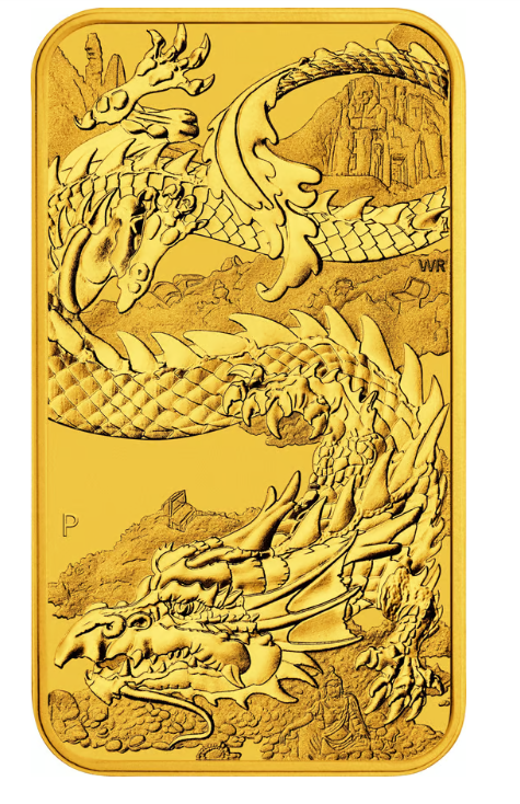 The Perth Mint 1 oz zlatá mince Dragon Rectangular 2023 Perth Mint