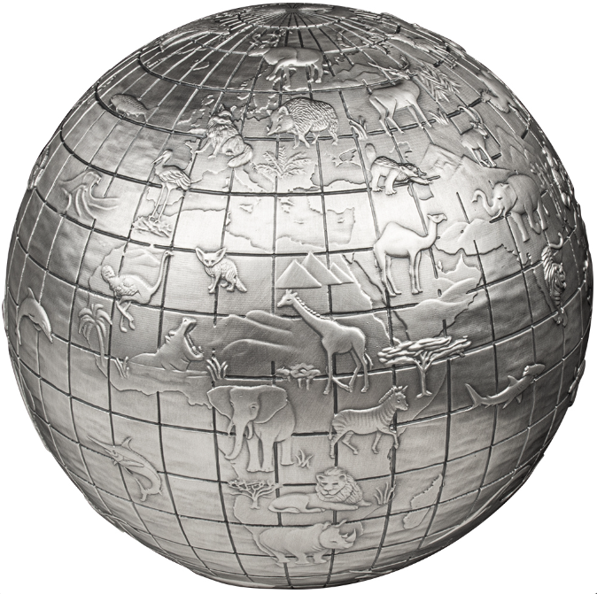 1kg stříbrná mince Zvířata světa (Animals of the World) 2023 Antique - Barbados