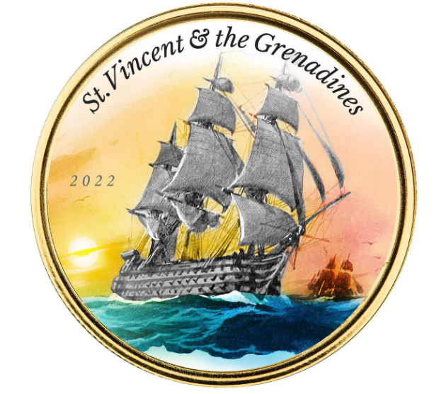 1 oz zlatá mince EC8 St. Vincent & Grenadines 2022 PROOF, barevné provedení - Scottsdale Mint