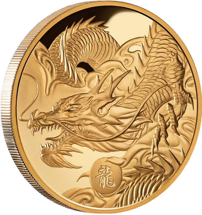 Zlatá mince 1 oz lunární rok Draka 2024 PROOF - NIUE
