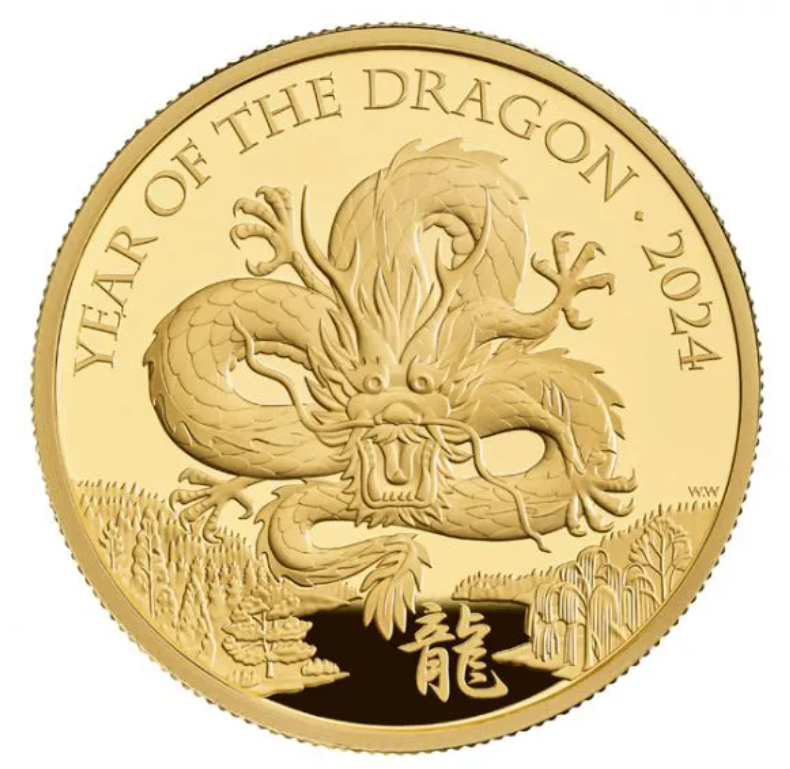 The Royal Mint Zlatá mince 1 oz lunární rok Draka 2024 PROOF - Royal Mint